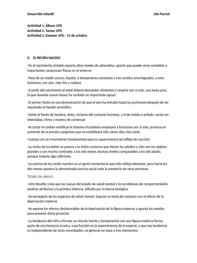 Desarrollo Infantil y Teoría del Apego | PDF | Teoría de apego | Adultos