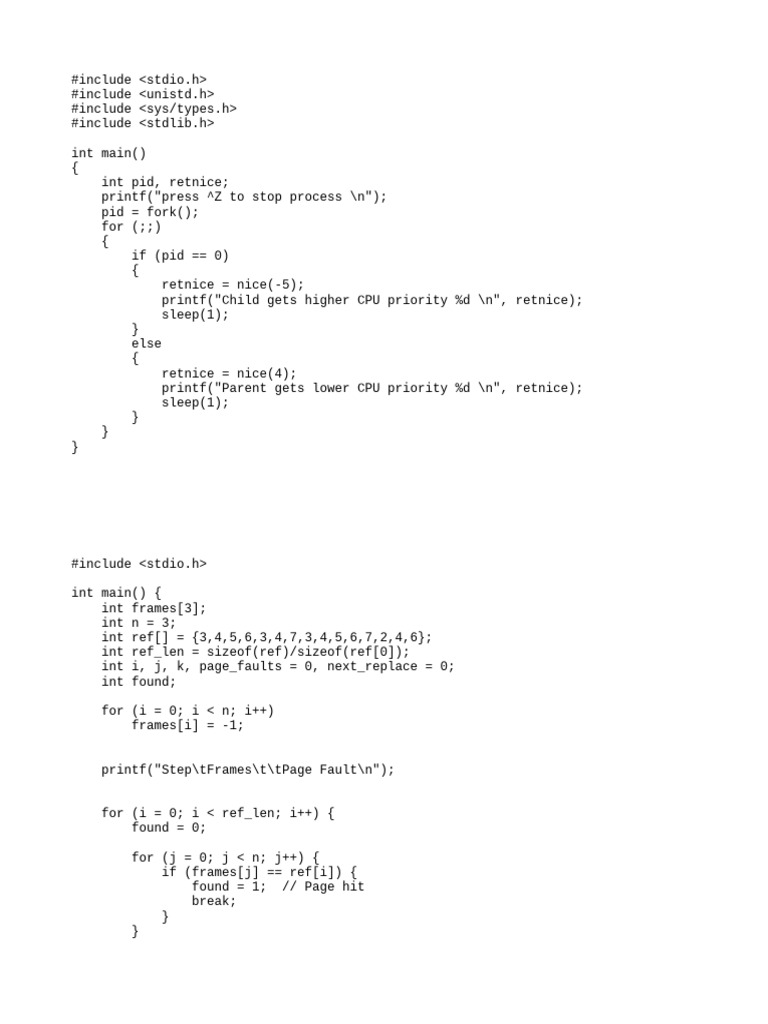 CPU Priority and Page Fault Simulation | PDF
