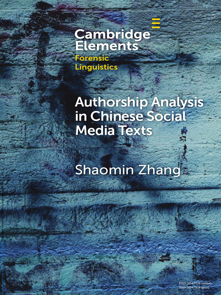 Authorship Analysis in Chinese Social Media | PDF | Linguistics ...