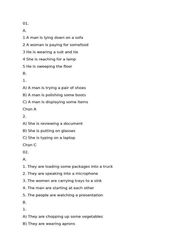 Scene Descriptions and Choices | PDF