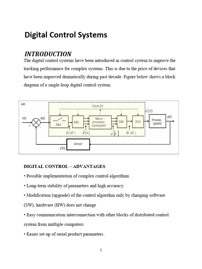 Digital Control Systems Overview | PDF | System | Analogue Electronics
