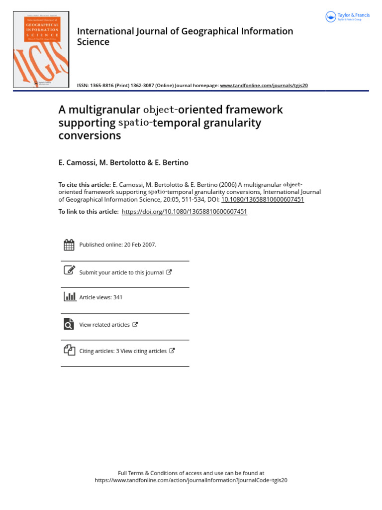 Spatio-Temporal Granularity Framework | PDF | Function (Mathematics ...