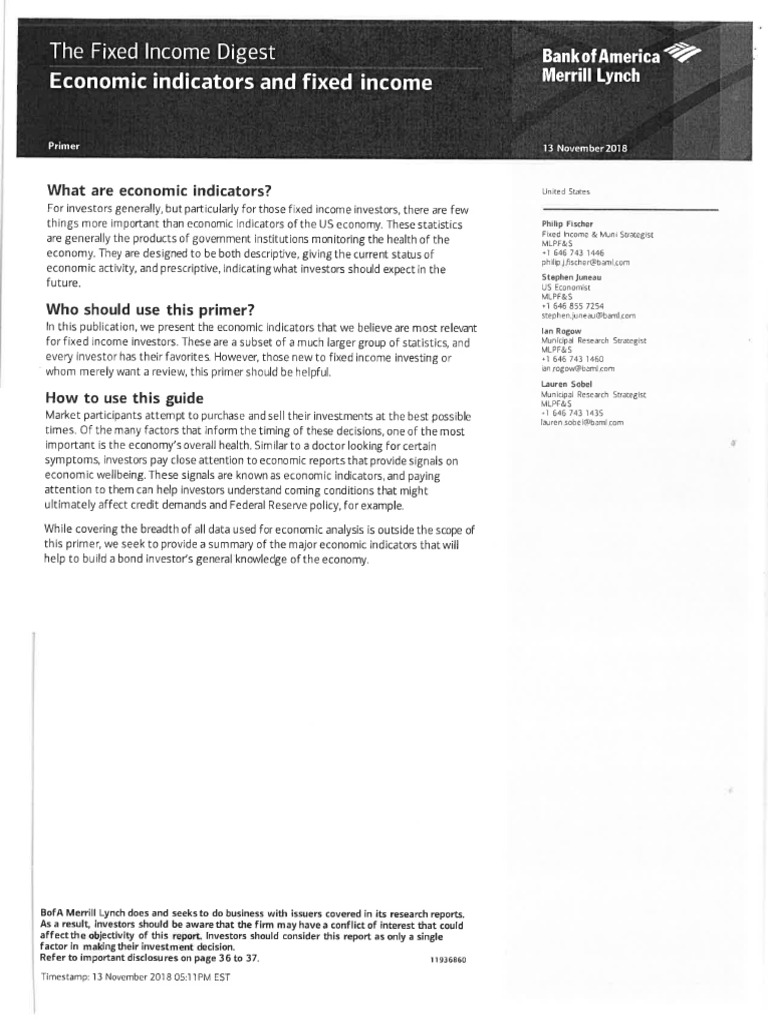 Economic Indicators Pdf