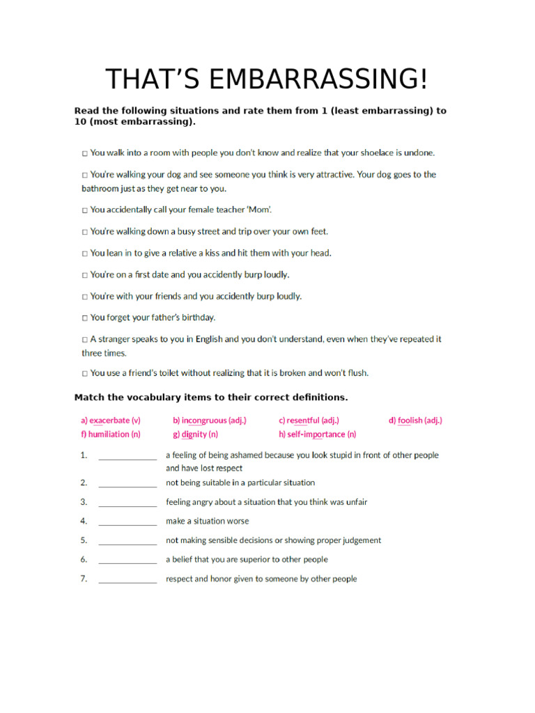 Thats Embarasing | PDF
