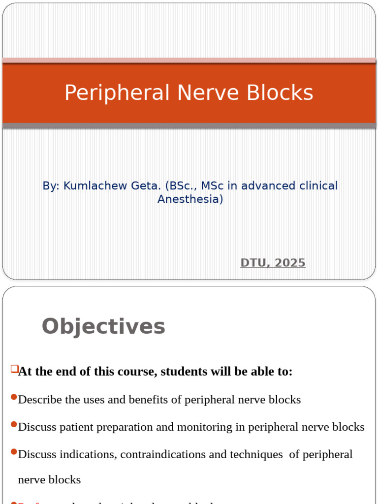 Comprehensive Guide to Peripheral Nerve Blocks | PDF | Elbow | Human Leg
