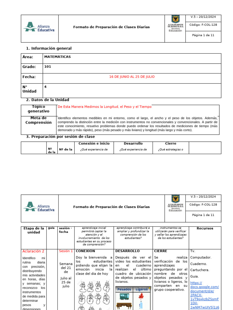 Planeacion Semana Del 21 Al 25 de Julio | PDF | Cognición