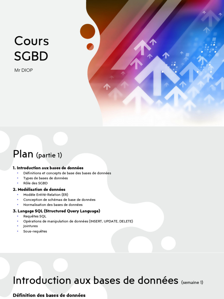 Introduction aux SGBD et SQL | PDF | Bases de données | SQL