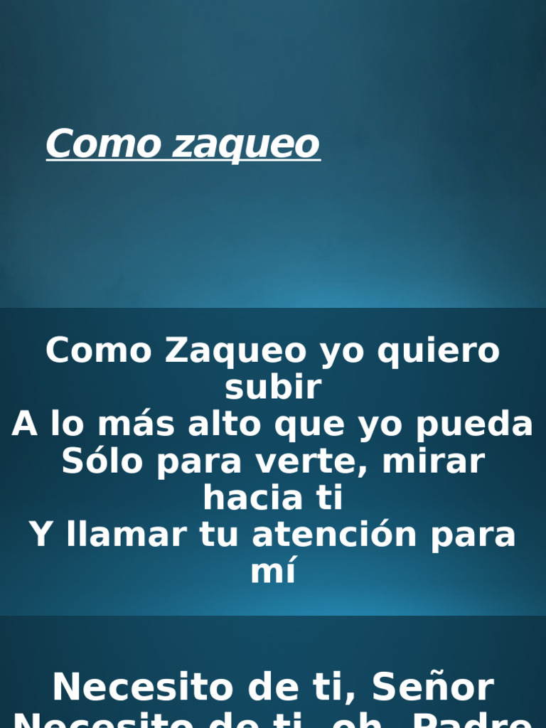 Como Zaqueo | PDF