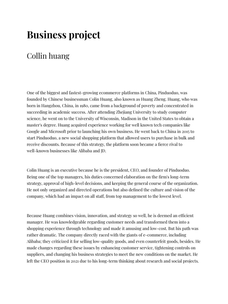 Business Project | PDF