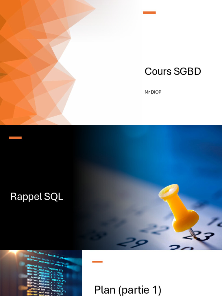 Introduction au PL/SQL et ses fonctionnalités | PDF | PL/SQL ...