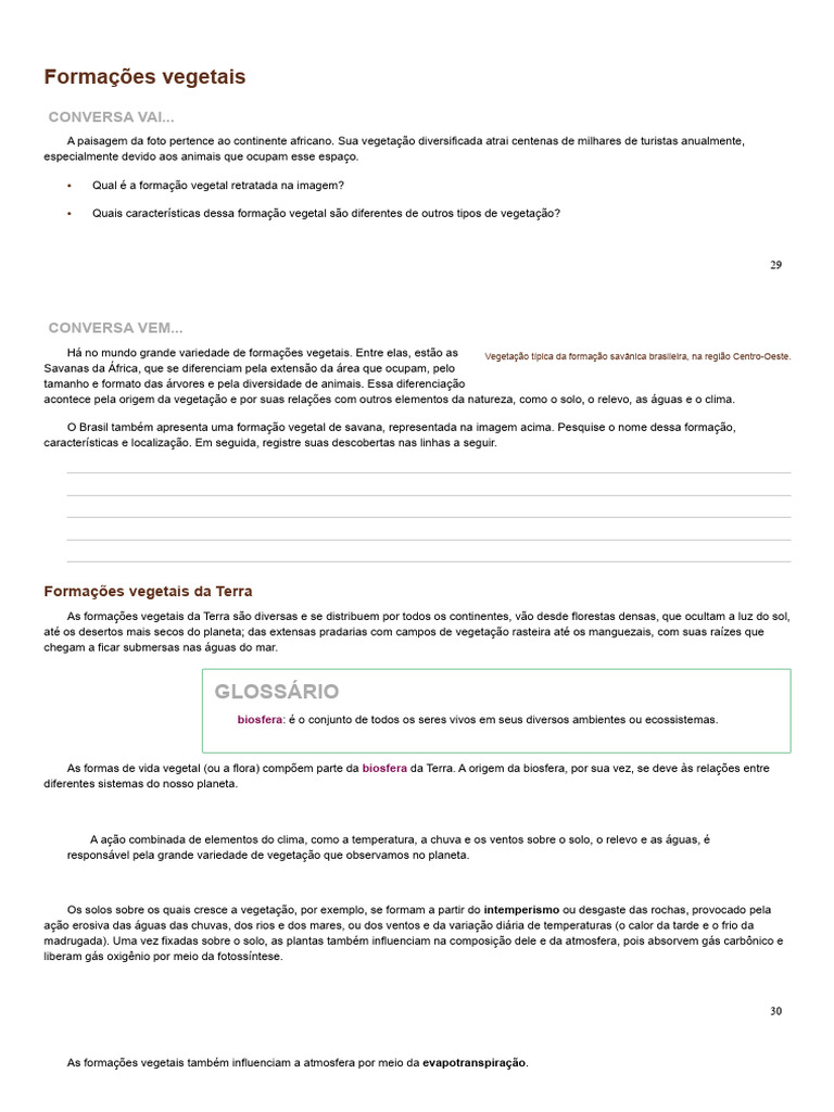 Formações Vegetais: Tipos e Características | PDF | Florestas | Deserto