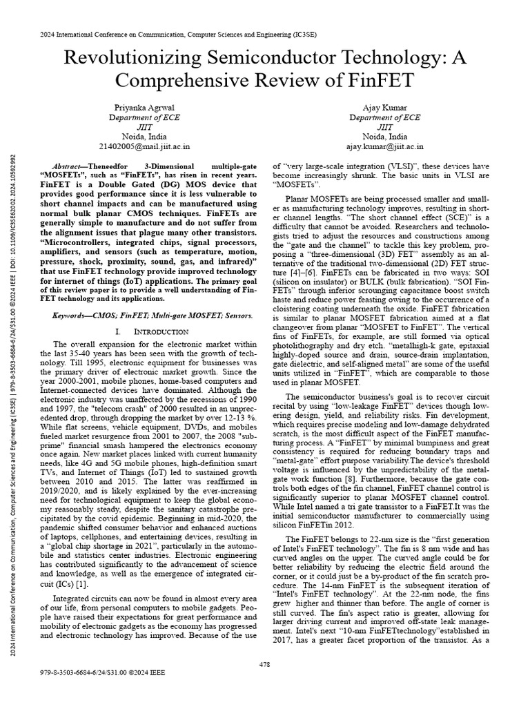 Revolutionizing Semiconductor Technology A Comprehensive Review | PDF ...