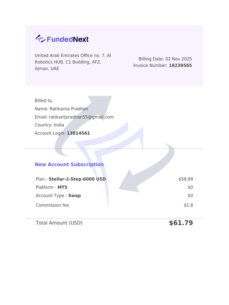Subscription Invoice | PDF