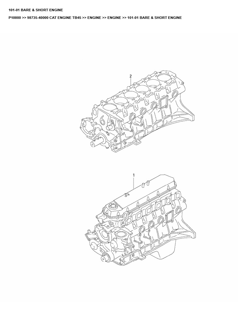 CAT TB45 BARE & SHORT ENGINE Specs | PDF