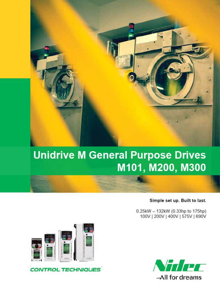 Unidrive M300 AC Drive Overview | PDF | Electric Motor | Programmable ...