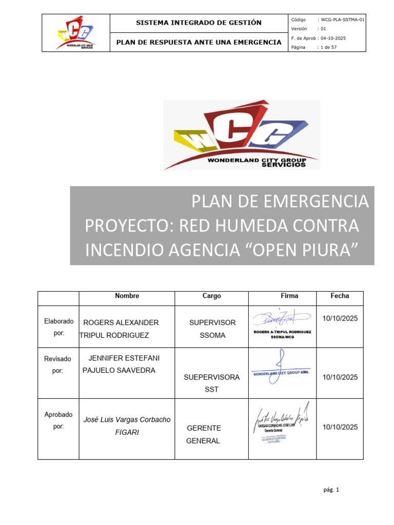 Plan de Emergencia para Incendios en Scotiabank | PDF | Temblores | Riesgo
