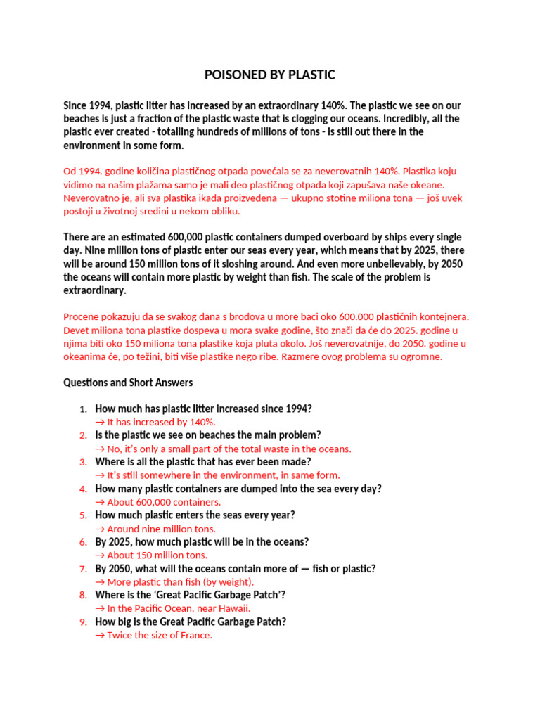 Plastic Pollution Crisis Explained | PDF | Plastic | Oceanography