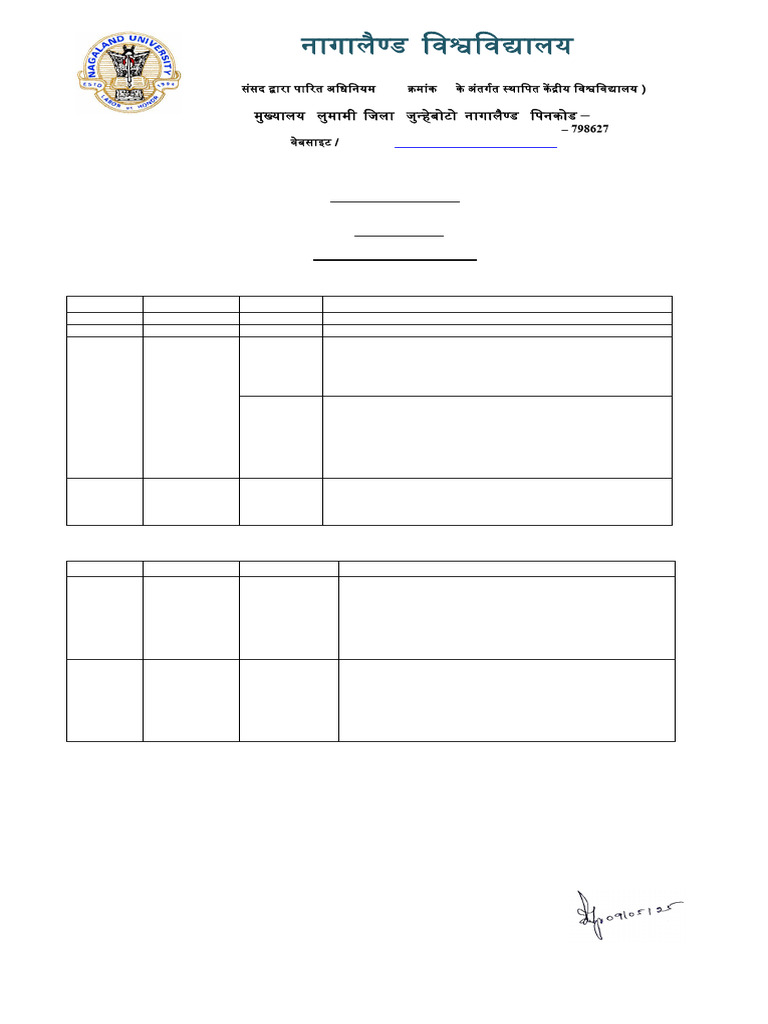 B.Ed Exam Routine 2025 - Nagaland University | PDF | Learning ...