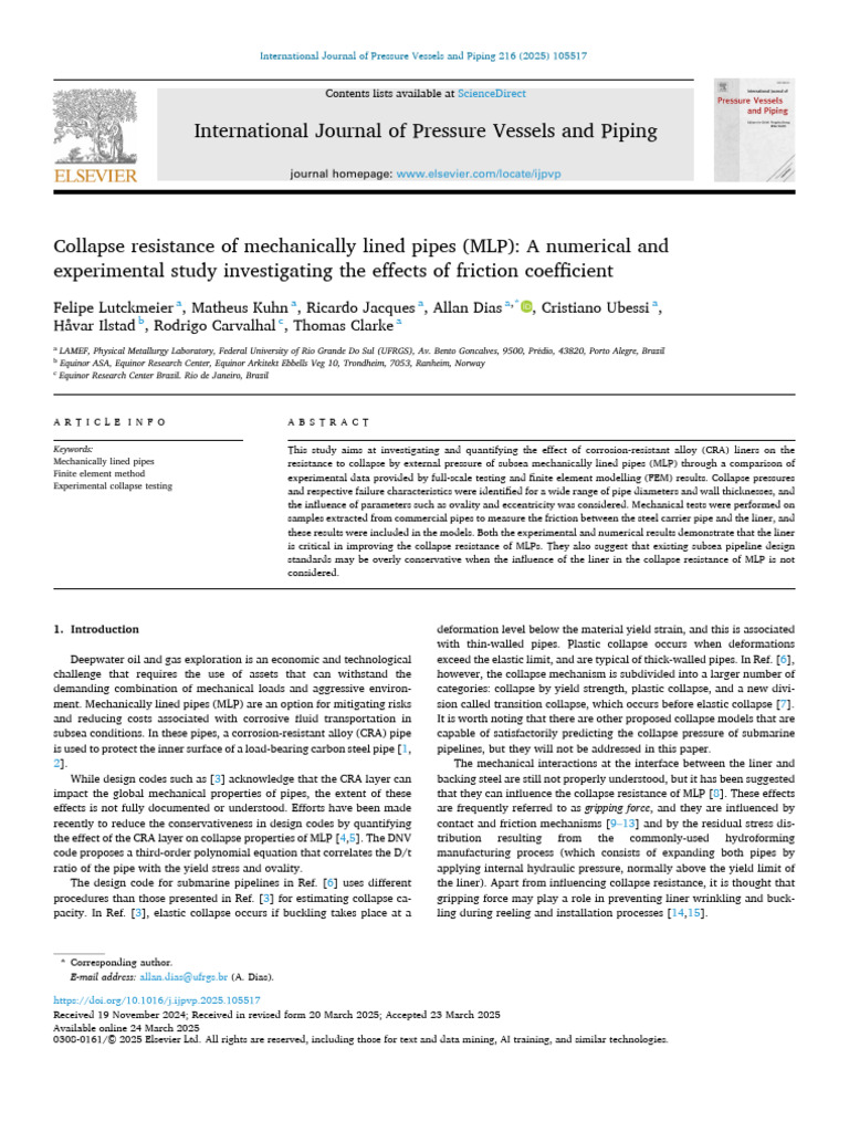 1 s2.0 S0308016125000870 Main | PDF | Deformation (Engineering) | Yield ...