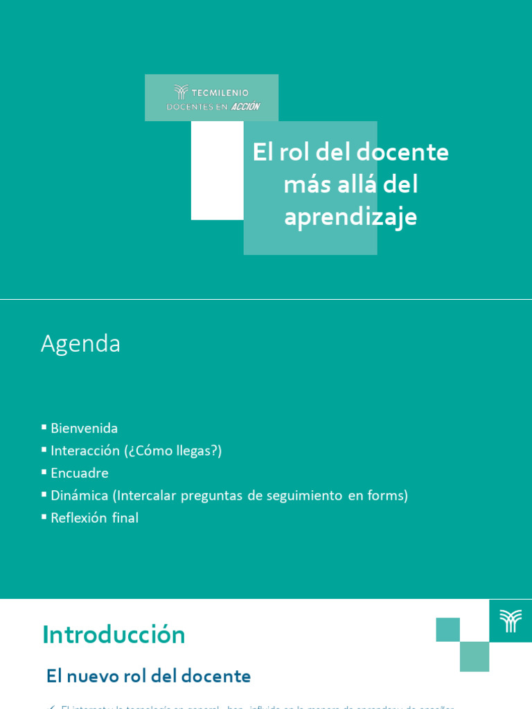 El Nuevo Rol del Docente en la Educación | PDF | Aprendizaje | Ciencia ...