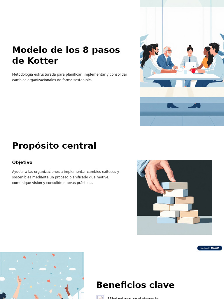 Implementación del Modelo de Kotter en 8 Pasos | PDF