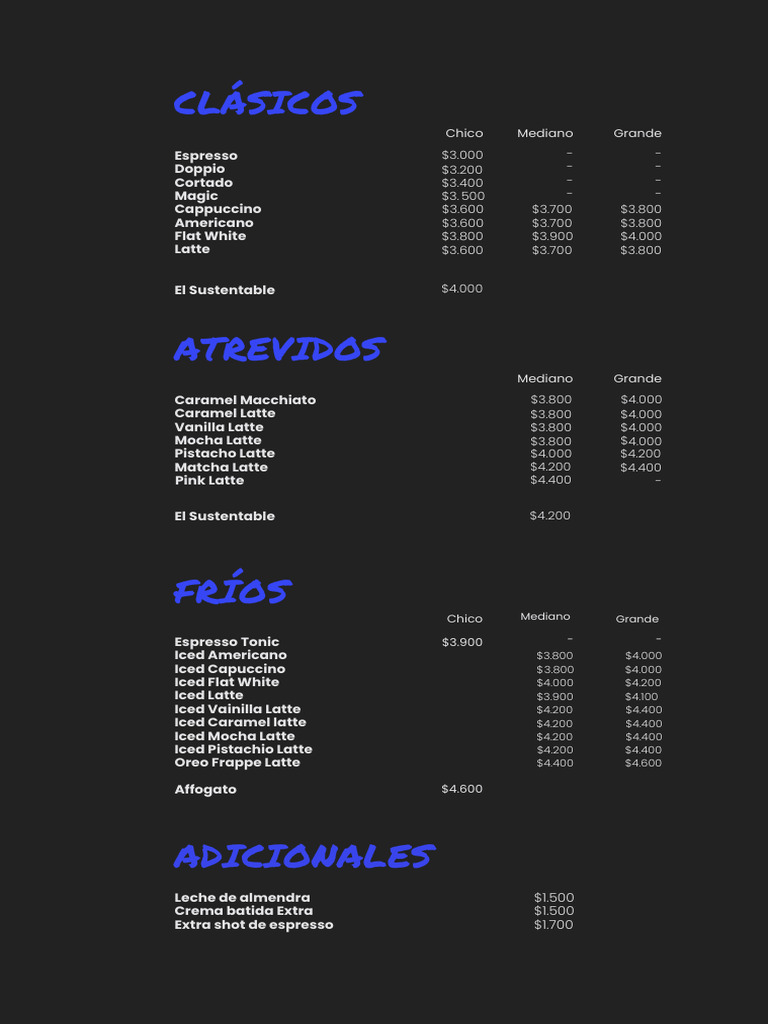 Menú del Barrio Chino | PDF