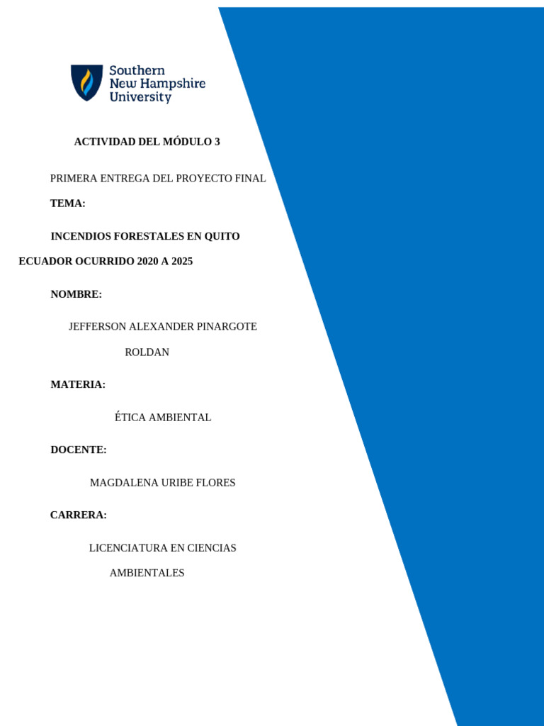 Act Mod 3 Primera Entrega Proyecto Final | PDF | Fuego fatuo | Agricultura
