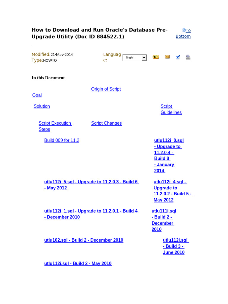Oracle Database Pre-Upgrade Utility Guide | PDF | Databases | Sql