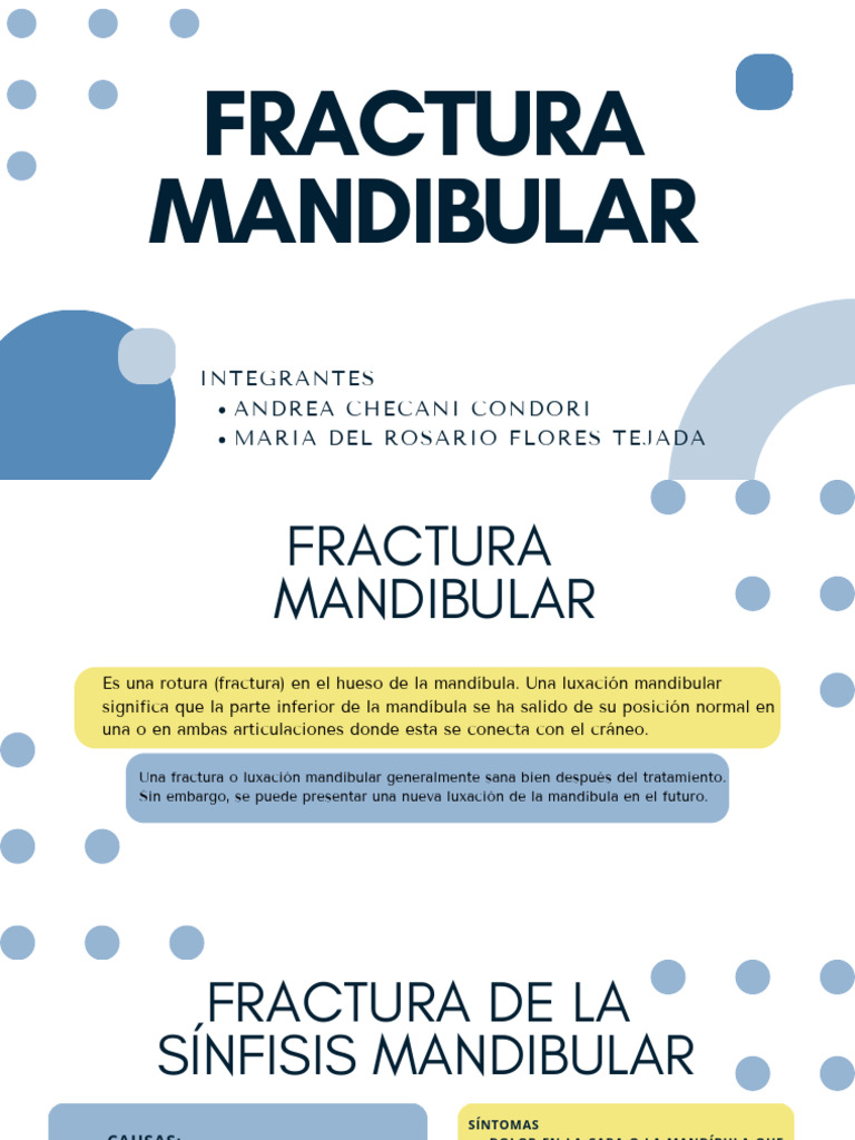 Fractura Mandibular | PDF | Medicina CLINICA | Especialidades Medicas
