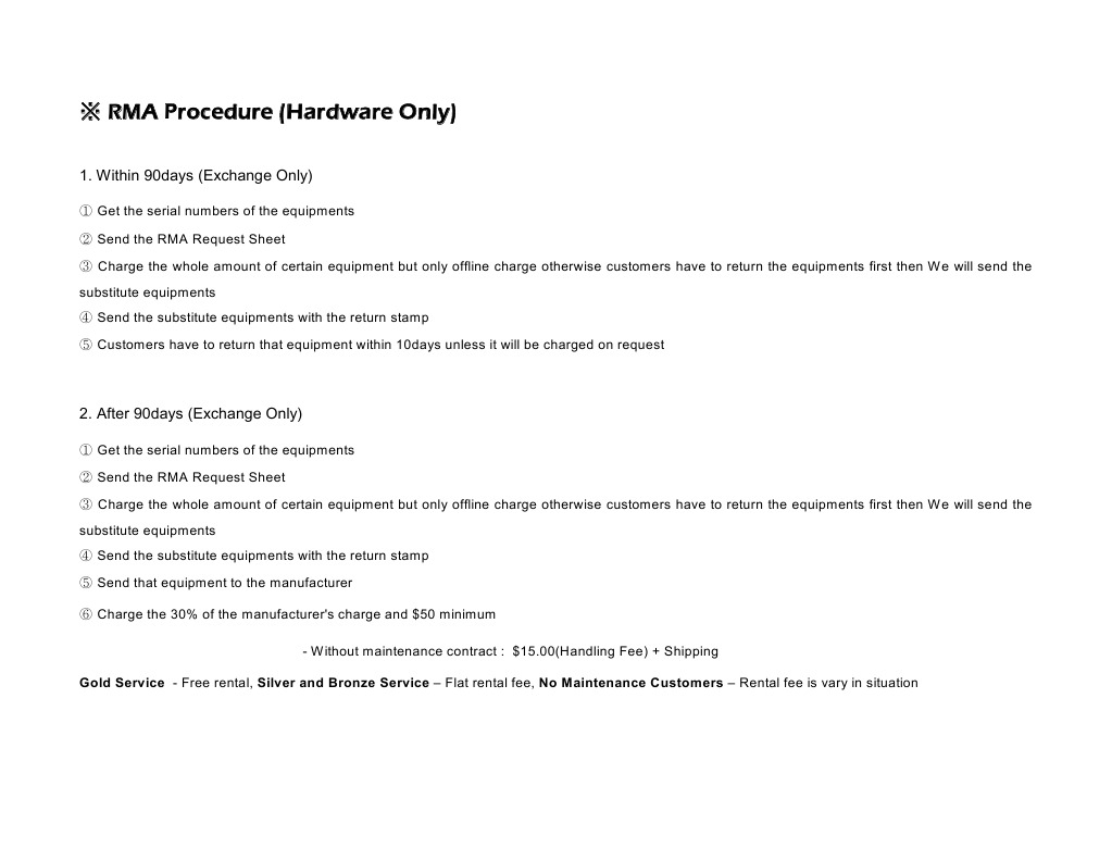 RMA Procedure for Hardware Exchanges | PDF | Business | Finance & Money ...