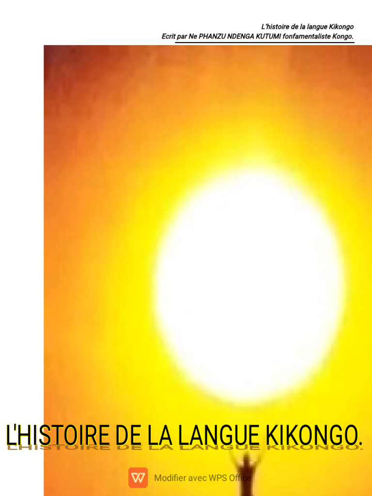 Histoire et origine de la langue Kikongo | PDF | Kinshasa | Voie lactée