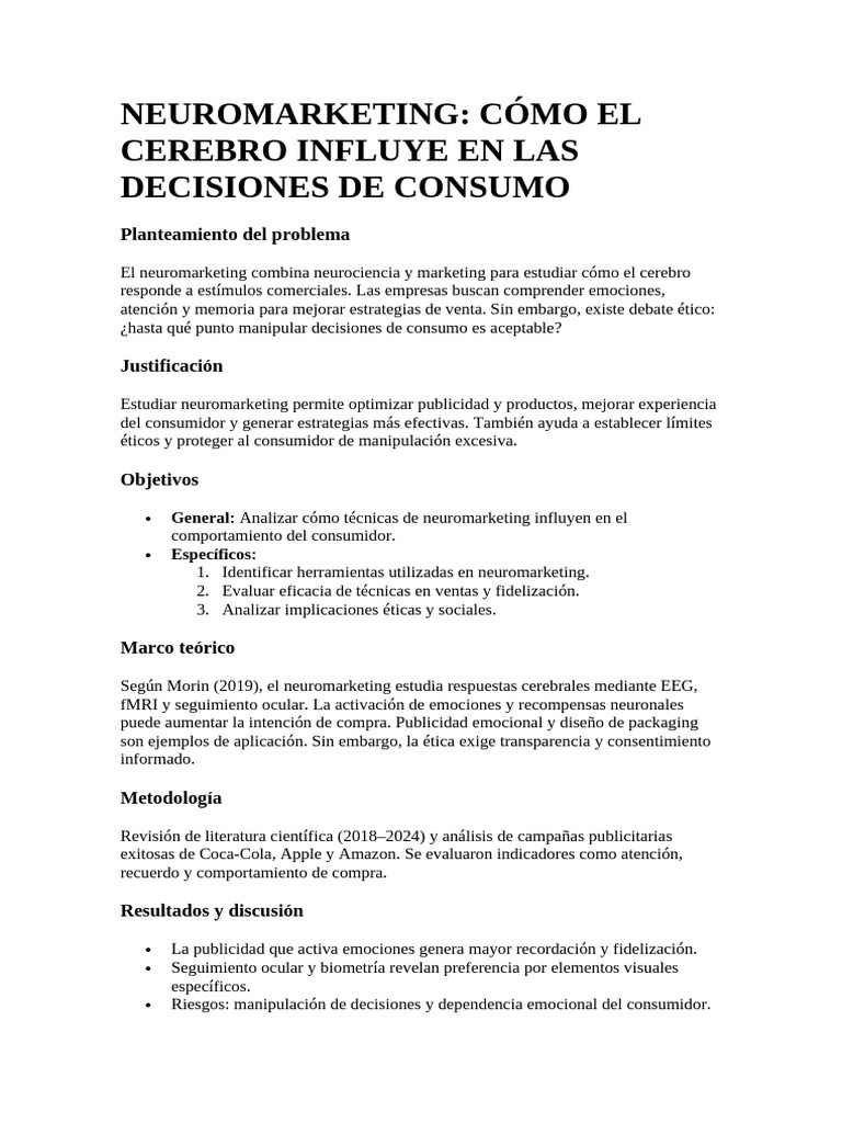 Neuromarketing Cómo El Cerebro Influye en Las Decisiones de Consumo ...