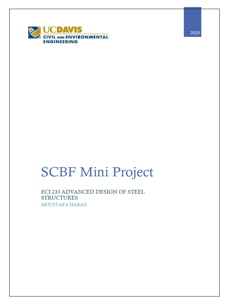 Moustafa Haraz SCBF Mini Project | PDF | Solid Mechanics | Structural ...