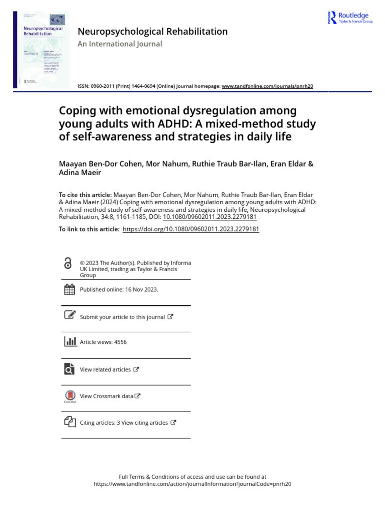 Coping Strategies for Emotional Dysregulation in ADHD | PDF | Attention ...
