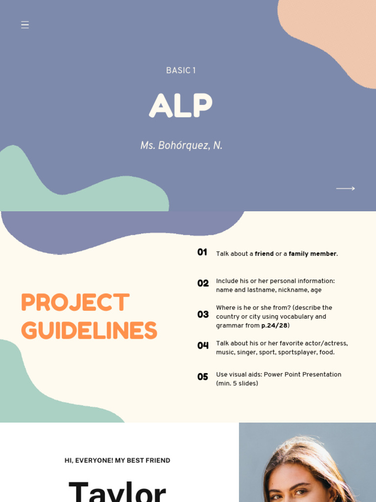 Basic Project Guidelines: Friend Profile | PDF