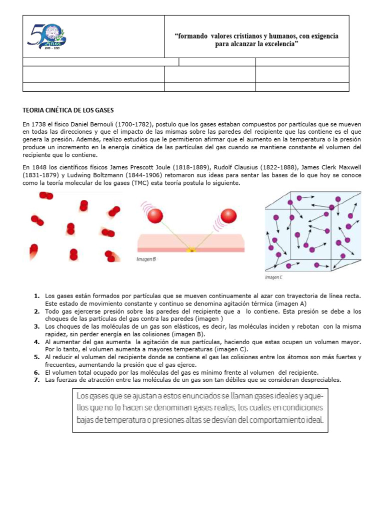 Teoría y leyes de los gases ideales | PDF | Gases | Mole (Unidad)