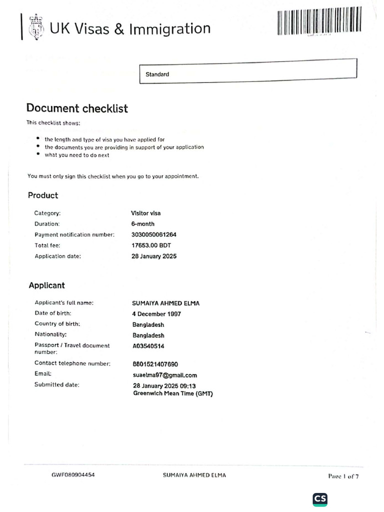 Checklist | PDF
