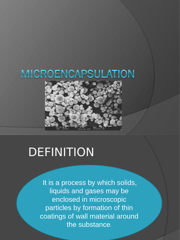 Microencapsulation_1_[1] | PDF | Phase (Matter) | Polymerization