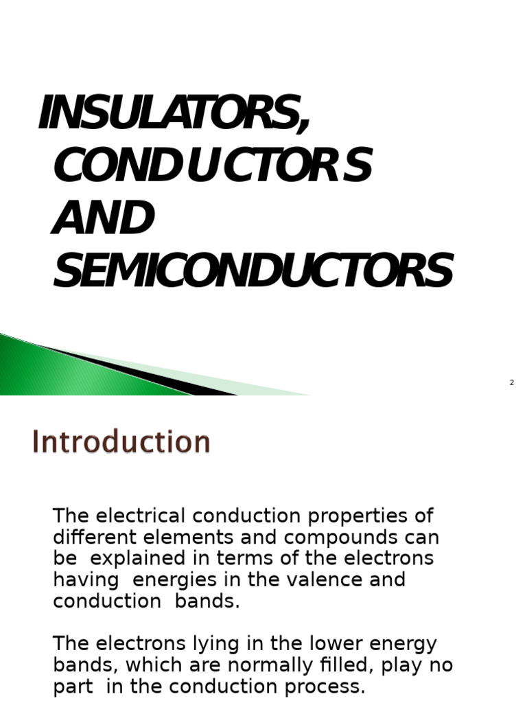 Conductors, Semiconductors and Insulators | PDF | P–N Junction