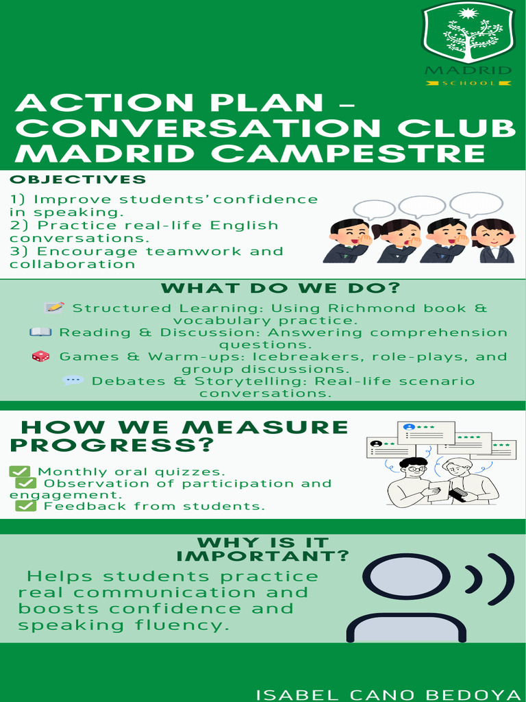 Conversation Club Action Plan: Madrid | PDF