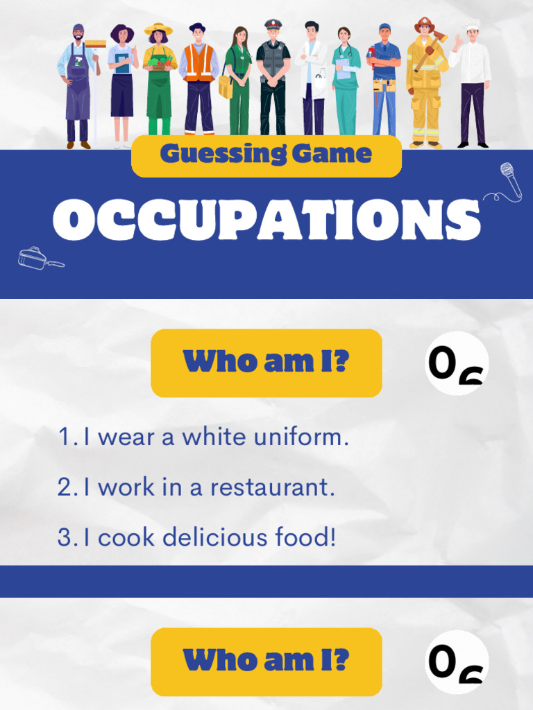 Fun Occupation Guessing Game | PDF