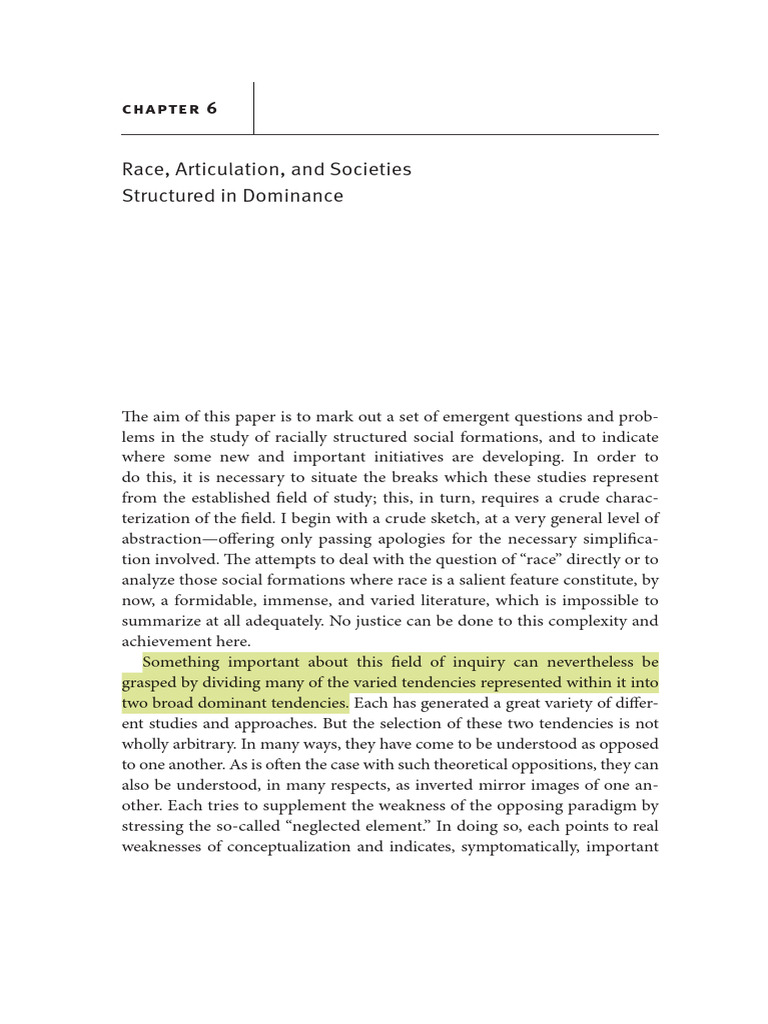 Stuart Hall - Race, Articulation | PDF | Race (Human Categorization ...