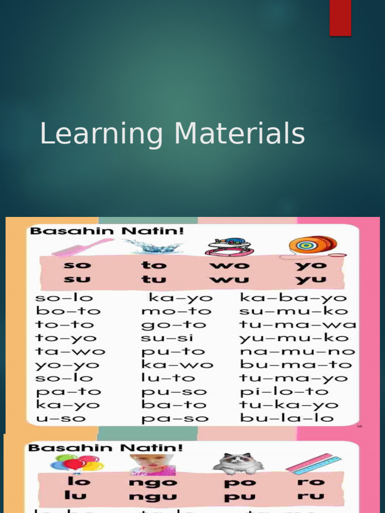Learning Materials | PDF