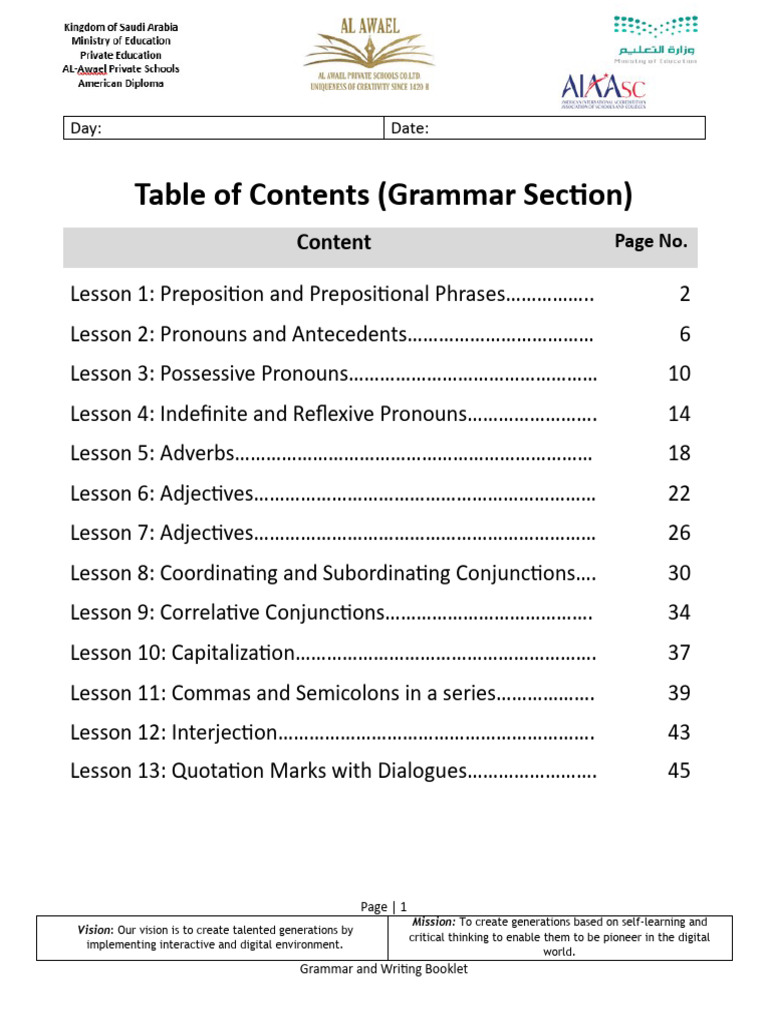 Grage 5 Gammar & Writing Booklet 2015 | PDF | Pronoun | Semantic Units