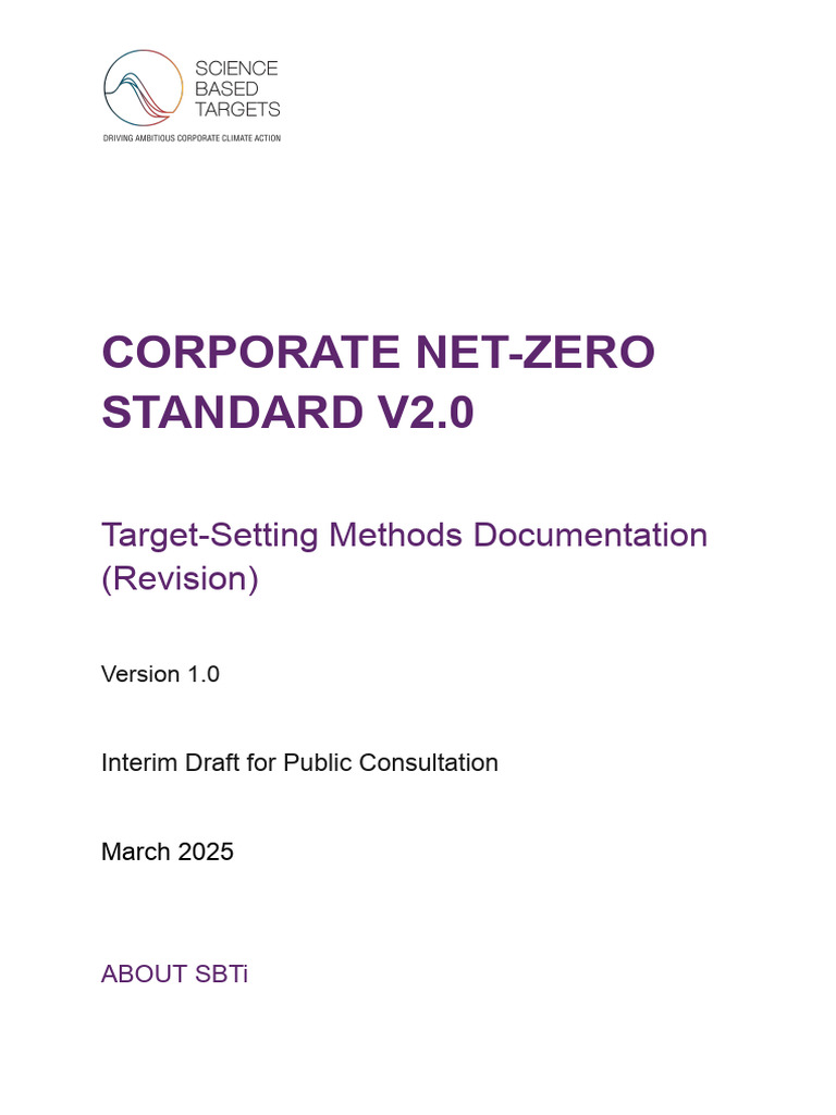Corporate Net-Zero Target Methods Guide | PDF | Greenhouse Gas ...