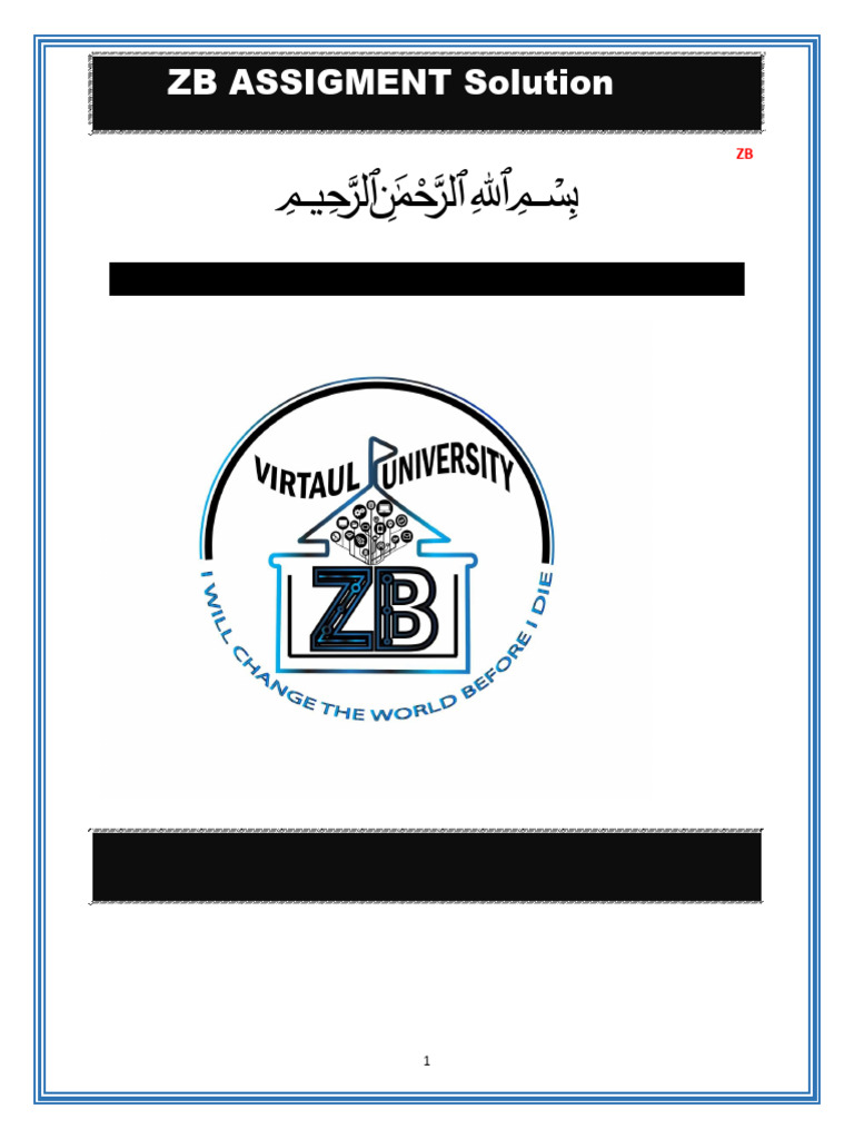 CS504 Assignment 1 Solution by ZB | PDF | Course Credit | Student ...