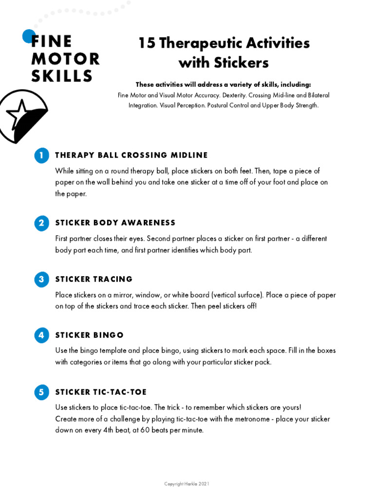 15ActivitiesWithStickers 210909 101738 | PDF | Neuroscience