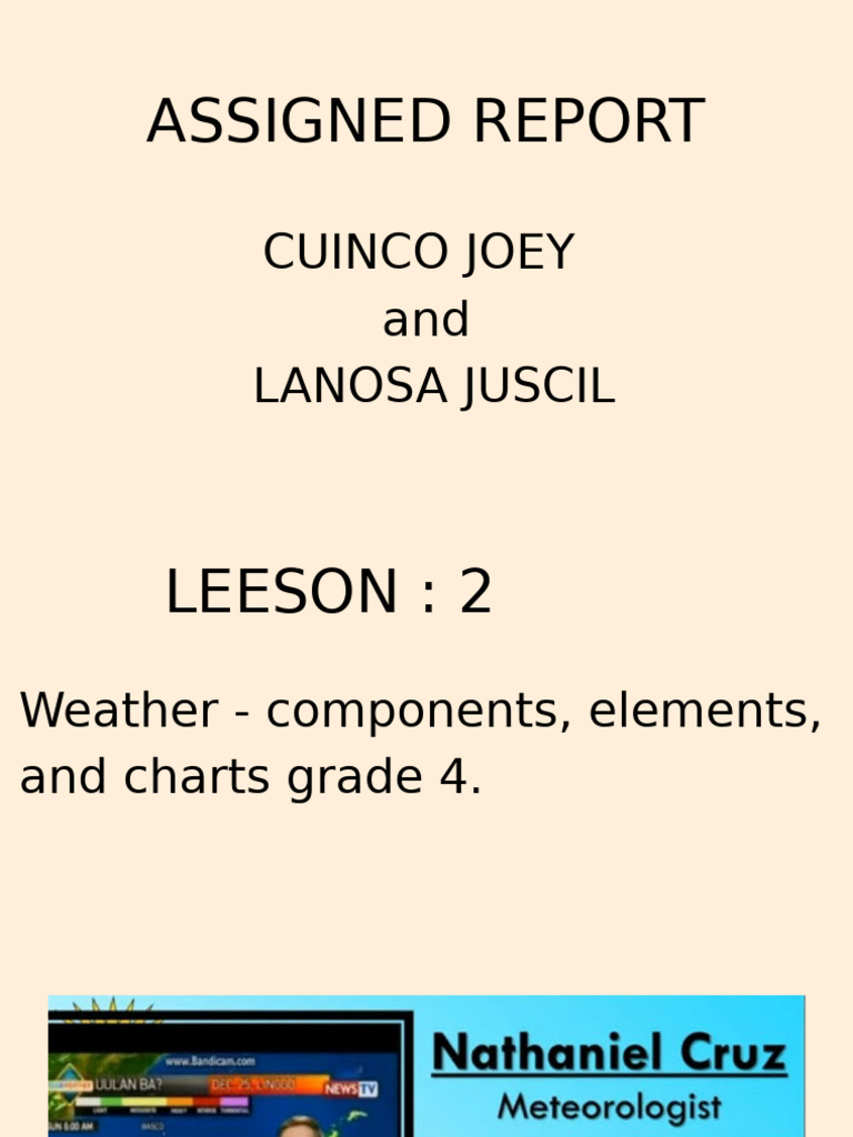 Grade 4 Weather Components Guide | PDF | Weather | Humidity