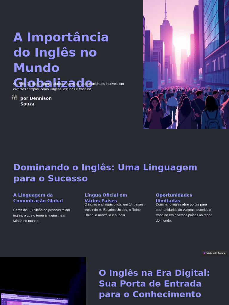 Importância do Inglês no Mundo Globalizado | PDF | Aprendizado | Língua ...