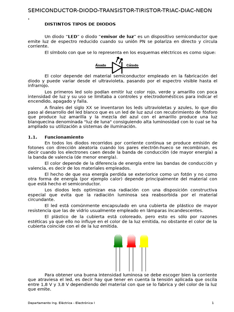 (3) Apunte de Diodos | PDF | Diodo emisor de luz | Diodo